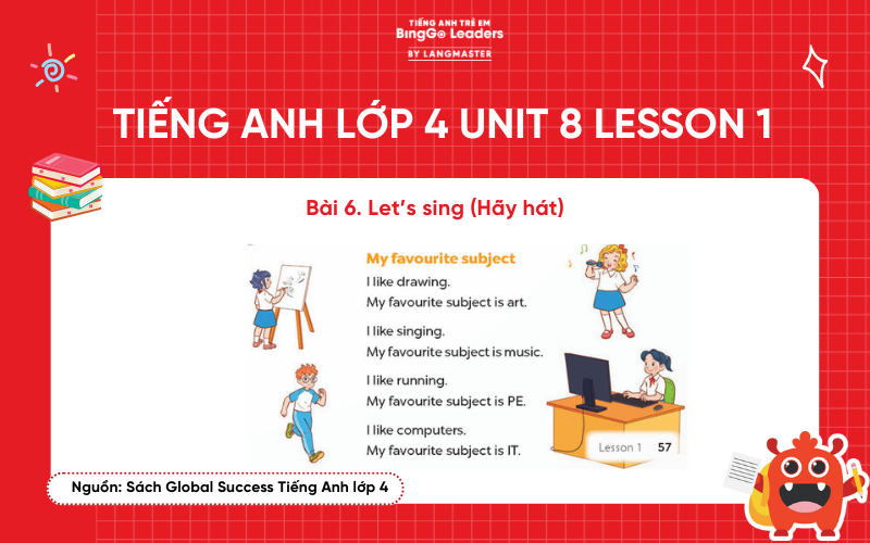 Bài tập tiếng Anh lớp 4 Unit 8 Lesson 1 sách Global Success