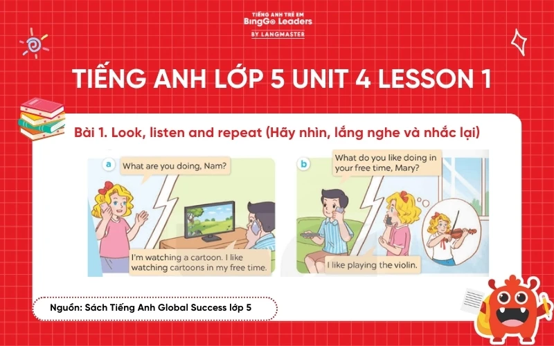 Bài tập tiếng Anh lớp 5 Unit 4 Lesson 1