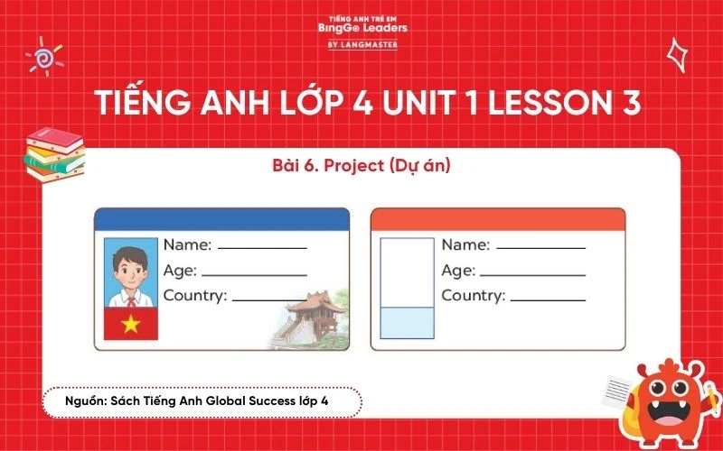 Bài tập tiếng Anh lớp 4 Unit 1 Lesson 3 Global Success