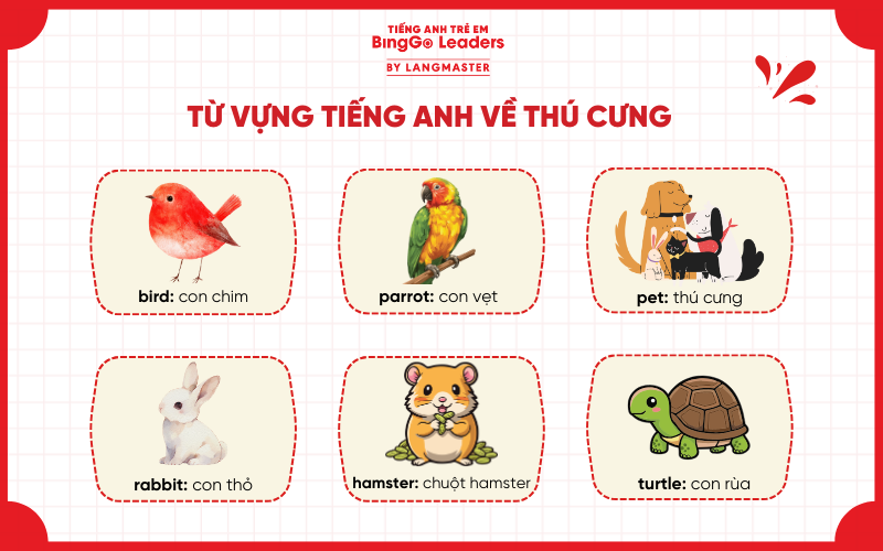 Từ vựng tiếng Anh về động vật