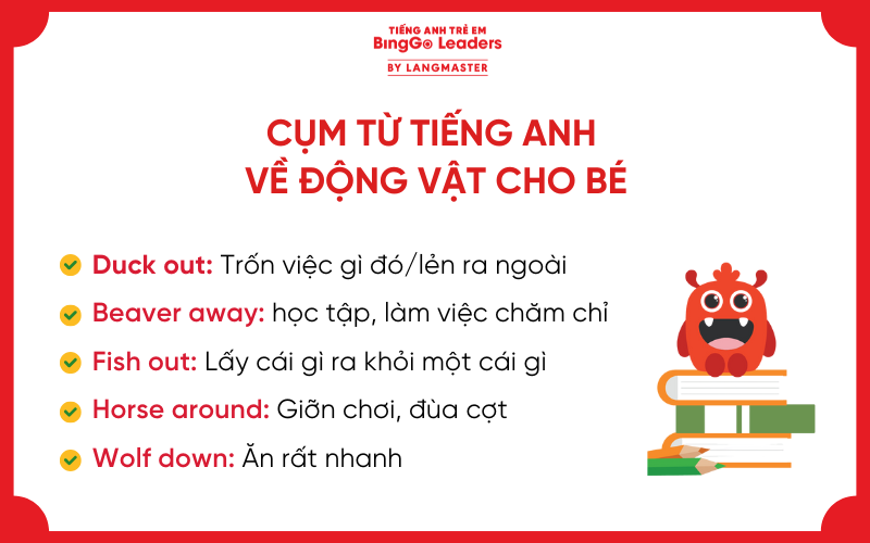 Cụm từ tiếng Anh về động vật 