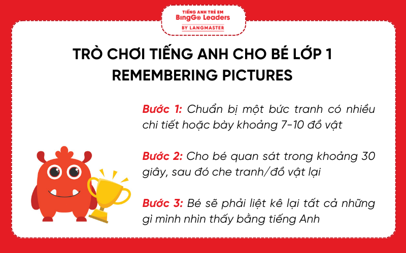 Trò chơi tiếng Anh cho bé lớp 1