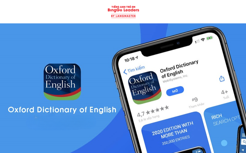 Ứng dụng học tiếng Anh cho trẻ em Oxford Dictionary of English