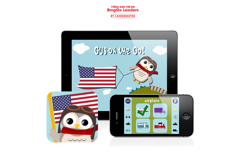 App học tiếng Anh miễn phí cho bé Gus On The Go