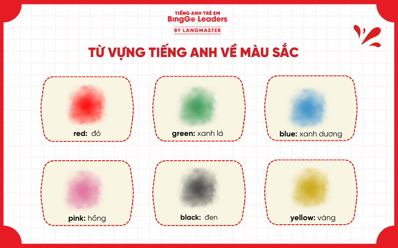 Từ vựng tiếng Anh cho trẻ em chủ đề màu sắc
