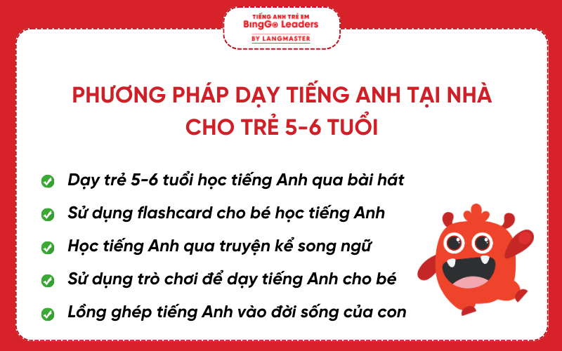 Phương pháp dạy tiếng Anh cho trẻ 5-6 tuổi