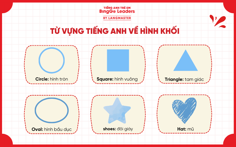 Từ vựng tiếng Anh cho trẻ em theo chủ đề hình khối