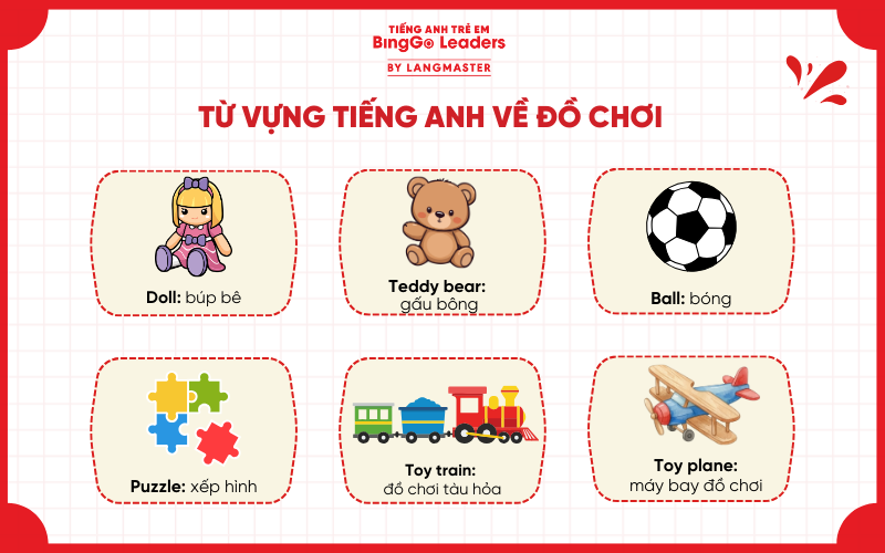 Từ vựng tiếng Anh cho trẻ em theo chủ đề đồ chơi