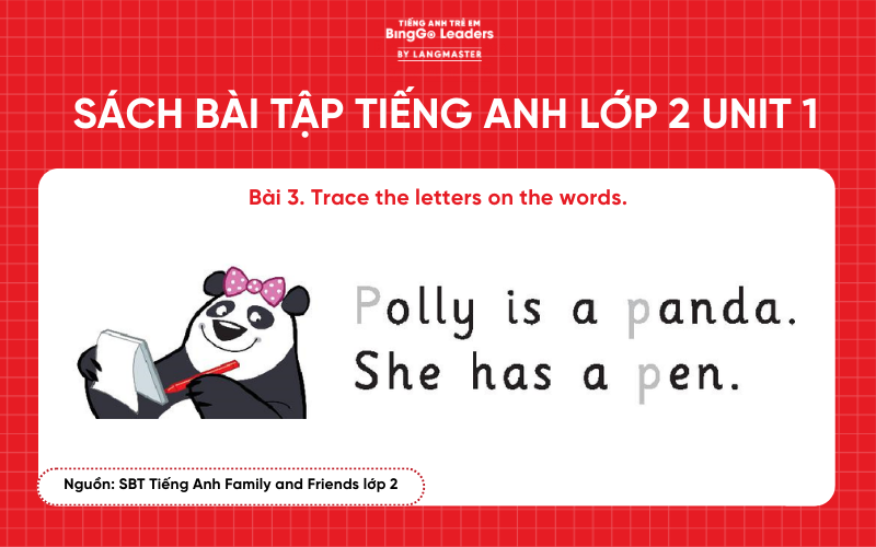 Bài tập SBT tiếng Anh lớp 2 Family and Friends Unit 1