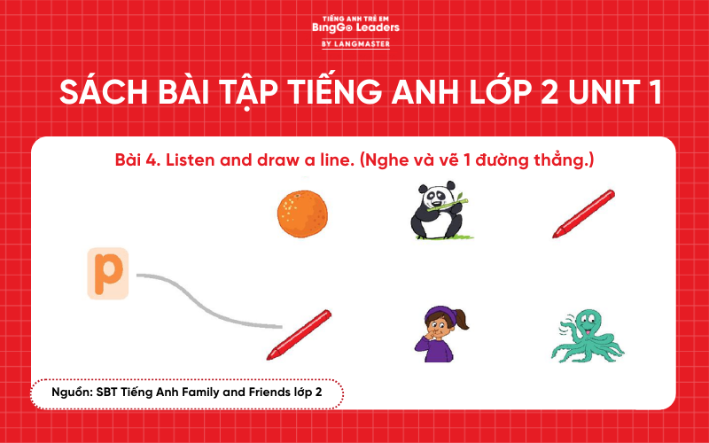 Bài tập SBT tiếng Anh lớp 2 Family and Friends Unit 1