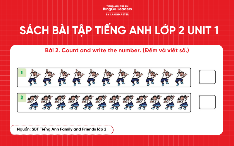 Bài tập SBT tiếng Anh lớp 2 Family and Friends Unit 1