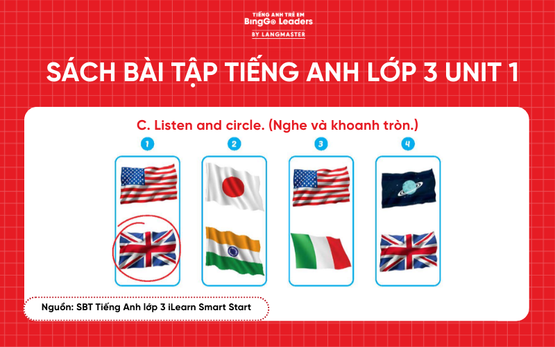 Bài tập tiếng Anh lớp 3 iLearn Smart Start Unit 1