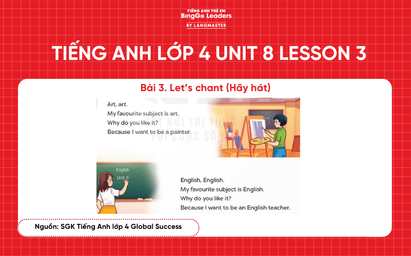 Bài tập tiếng Anh lớp 4 Unit 8 Lesson 3 sách Global Success