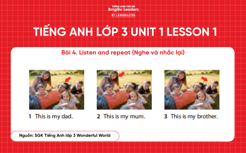 Bài tập tiếng Anh lớp 3 Wonderful World Unit 1 Lesson 1