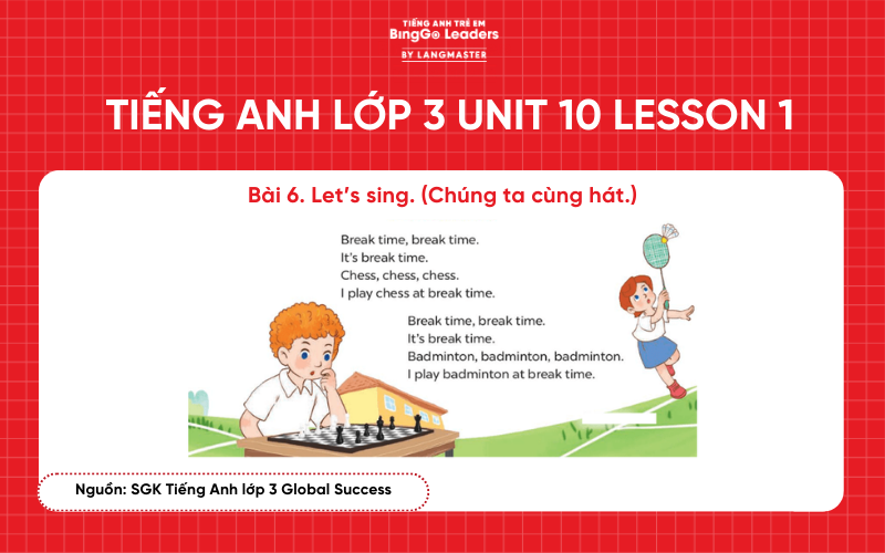 Bài tập tiếng Anh lớp 3 Unit 10 Lesson 1 sách Global Success