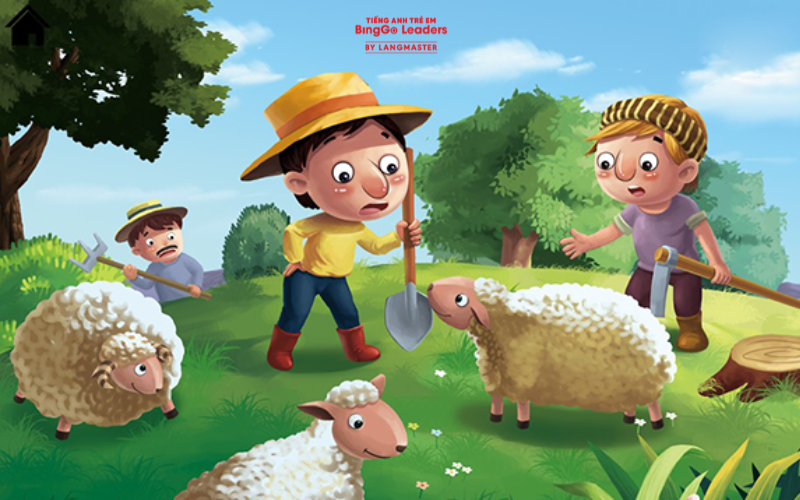 Truyện tiếng Anh cho trẻ em Câu bé chăn cừu và sói (Nguồn ảnh: Internet)