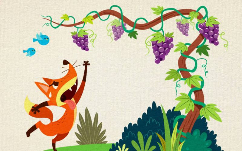 Truyện tiếng Anh cho trẻ em Con cáo và chùm nho (Nguồn ảnh: Internet)