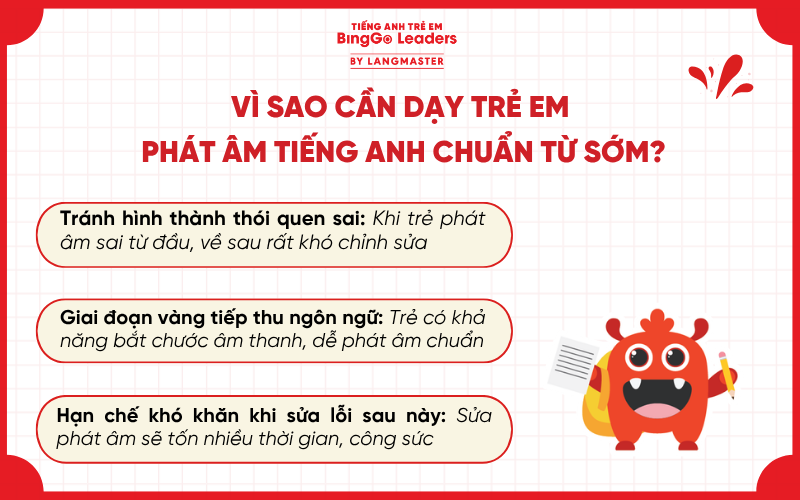 Vì sao cần dạy trẻ em phát âm tiếng Anh chuẩn từ sớm