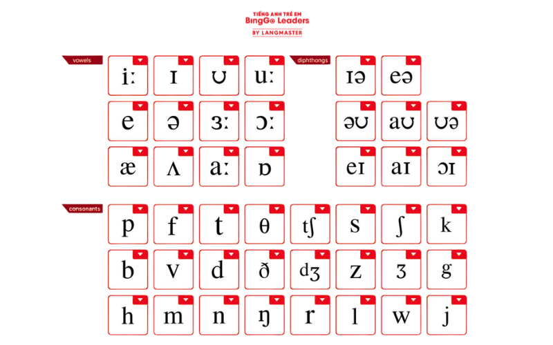 Bảng phiên âm tiếng Anh IPA (Nguồn: sưu tầm trên Internet)