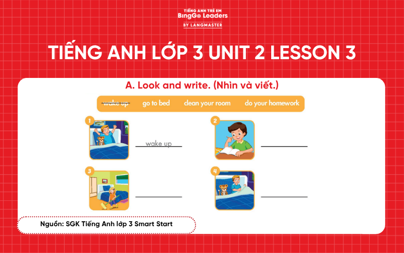 Bài tập Tiếng Anh lớp 3 Smart Start Unit 2 Lesson 3