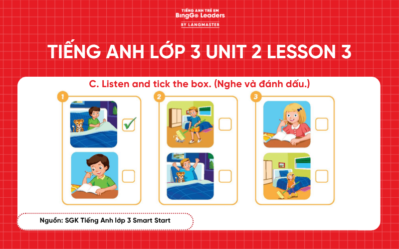 Bài tập Tiếng Anh lớp 3 Smart Start Unit 2 Lesson 3