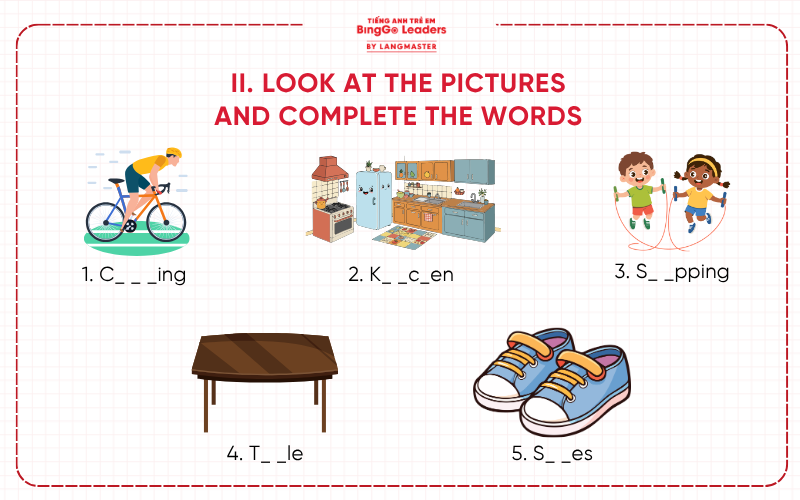 Đề thi tiếng Anh lớp 2 học kì 2