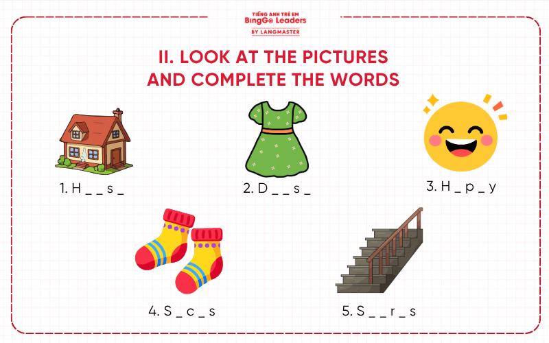 Đề thi tiếng Anh lớp 2 học kì 2