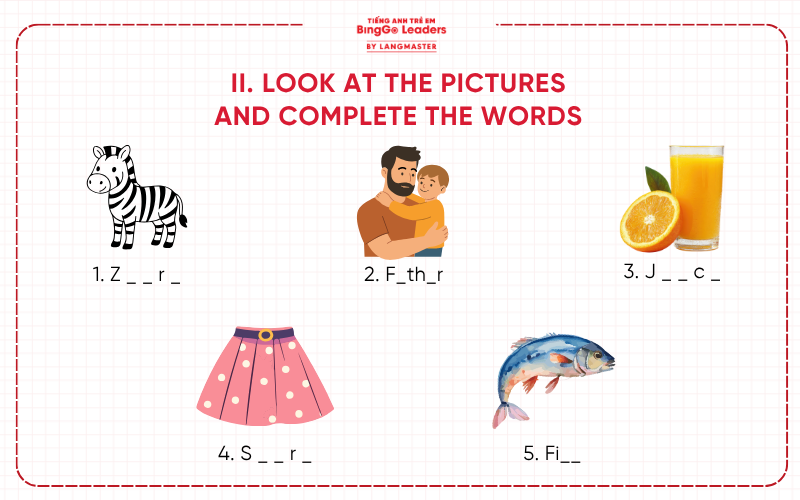 Đề thi tiếng Anh lớp 2 học kì 2