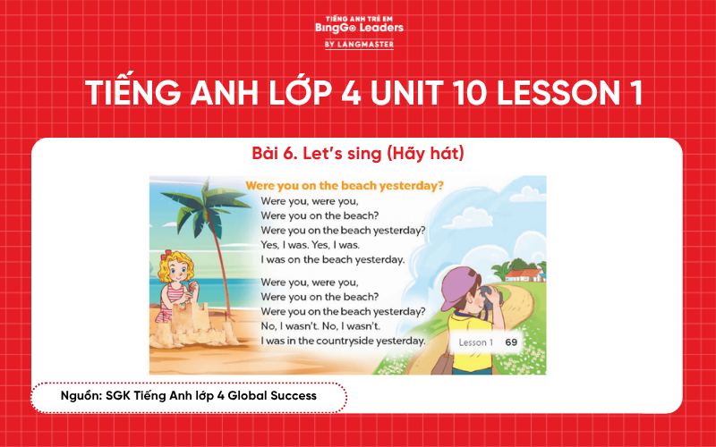 Bài tập tiếng Anh lớp 4 Unit 10 Lesson 1 sách Global Success