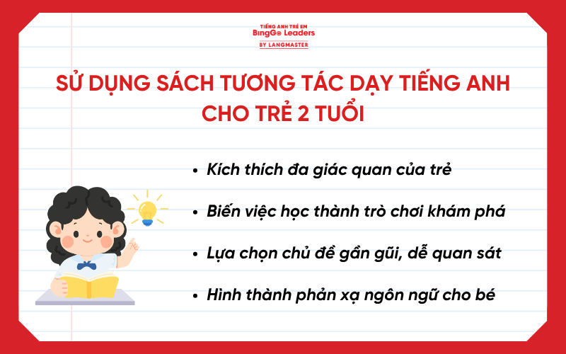 Sử dụng sách tương tác dạy tiếng Anh cho trẻ 2 tuổi