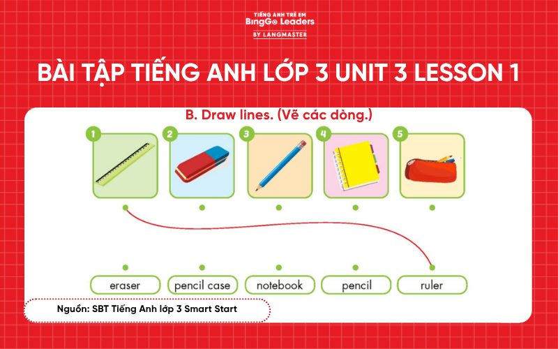 Bài tập tiếng Anh lớp 3 Smart Start Unit 3 Lesson 1