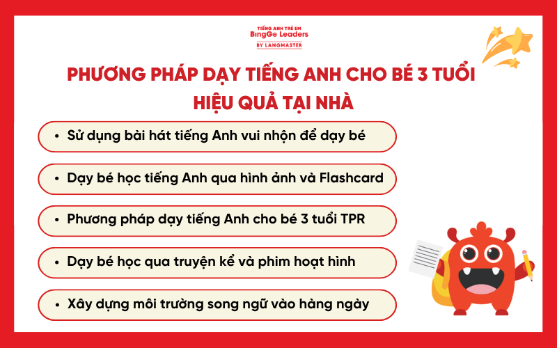 Phương pháp dạy tiếng Anh cho bé 3 tuổi