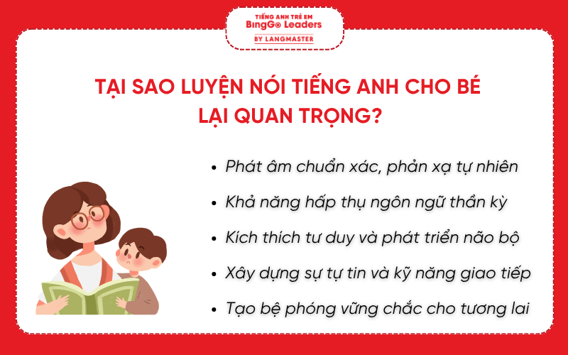 Tại sao luyện nói tiếng Anh cho bé lại quan trọng