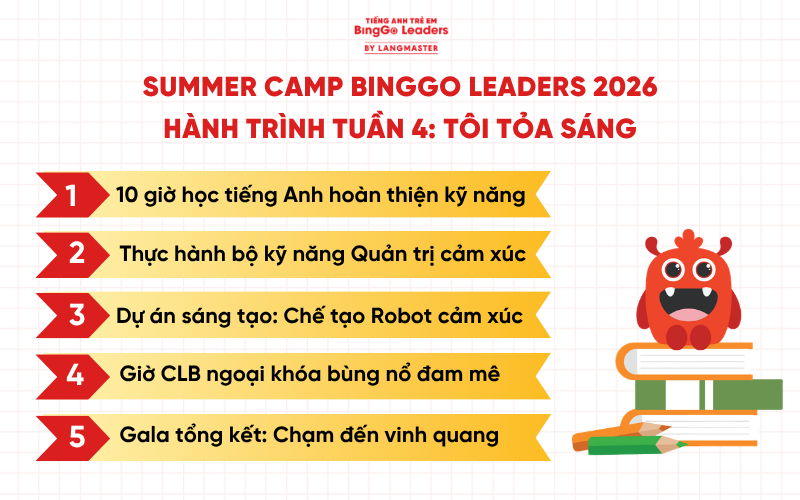 Hành trình Trại hè tiếng Anh Summer Camp BingGo Leaders Tuần 1: