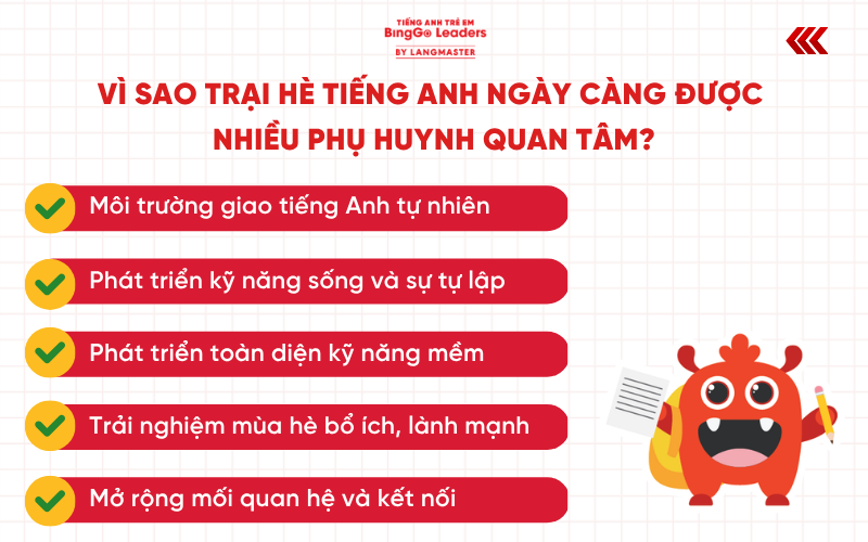 Vì sao trại hè tiếng Anh ngày càng được nhiều phụ huynh uan tâm