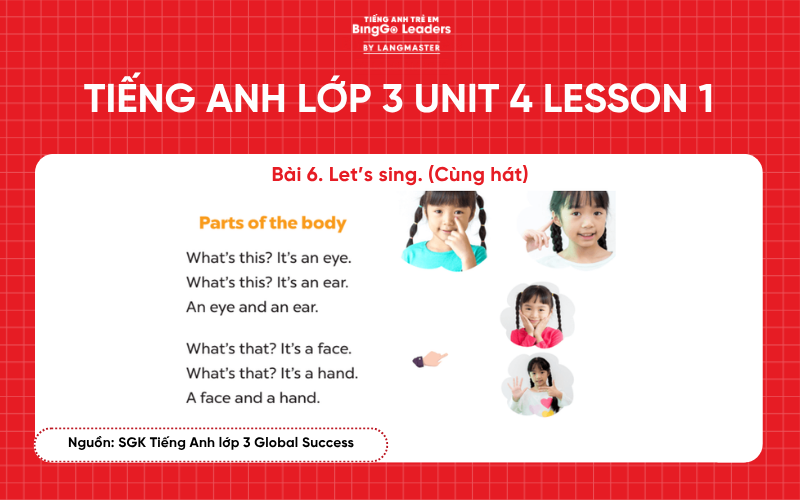 Bài tập tiếng Anh lớp 3 Unit 4 Lesson 1 sách Global Success