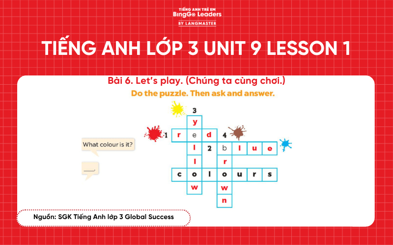 Bài tập tiếng Anh lớp 3 Unit 9 Lesson 1 sách Global Success