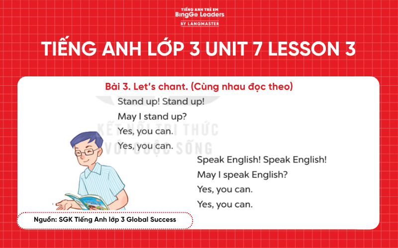 Bài tập tiếng Anh lớp 3 Unit 7 Lesson 3 sách Global Success