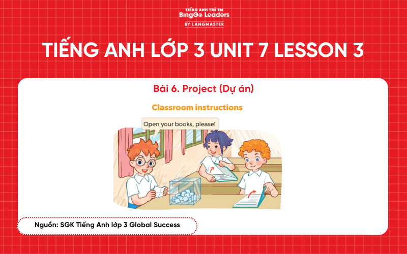 Bài tập tiếng Anh lớp 3 Unit 7 Lesson 3 sách Global Success