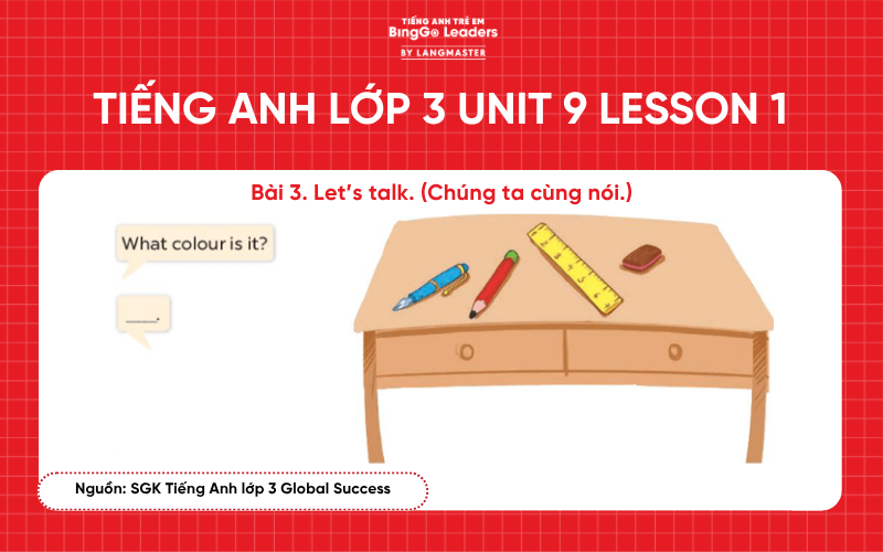 Bài tập tiếng Anh lớp 3 Unit 9 Lesson 1 sách Global Success