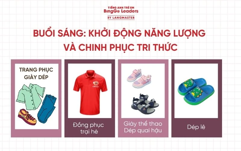 Trang phục và giày dép khi tham gia trại hè