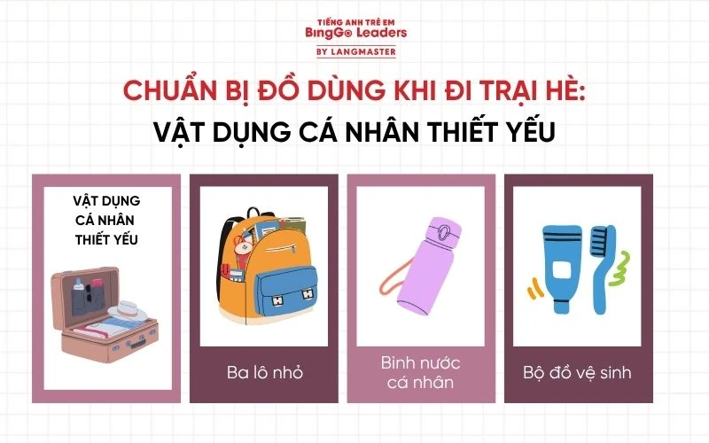 Vật dụng cá nhân thiết yếu khi tham gia trại hè
