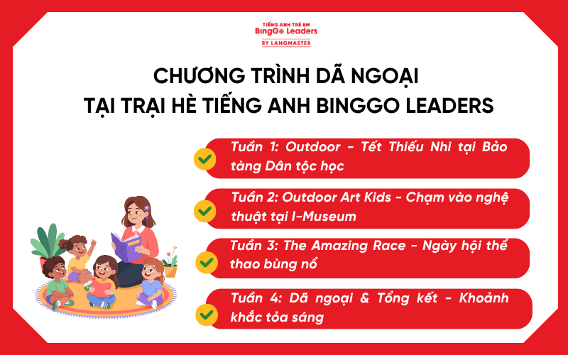 Các chương trình ngoại khóa tại trại hè tiếng Anh BingGo Leaders 2026