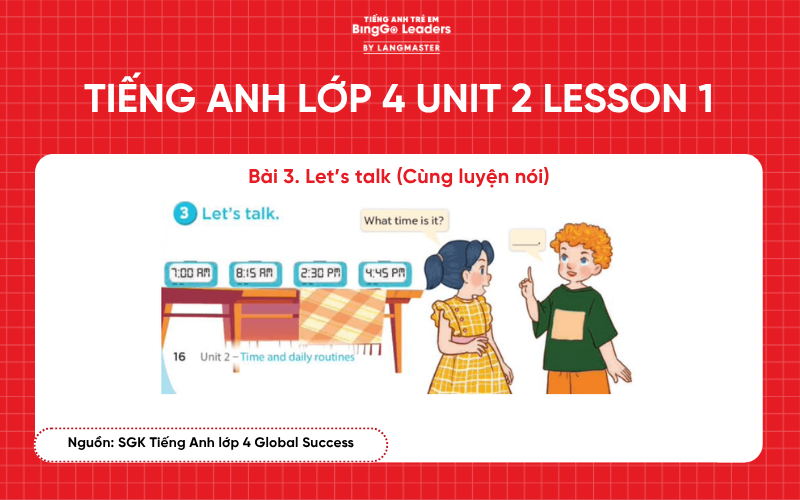 Bài tập tiếng Anh lớp 4 Unit 2 Lesson 1 chương trình Global Success
