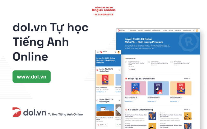 Trang web học IELTS cho người mới bắt đầu DOL Tự học