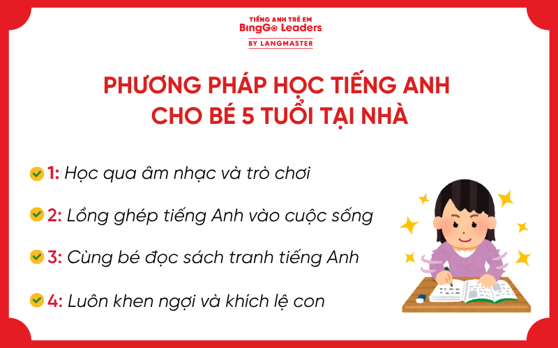 Phương pháp học tiếng Anh cho bé 5 tuổi