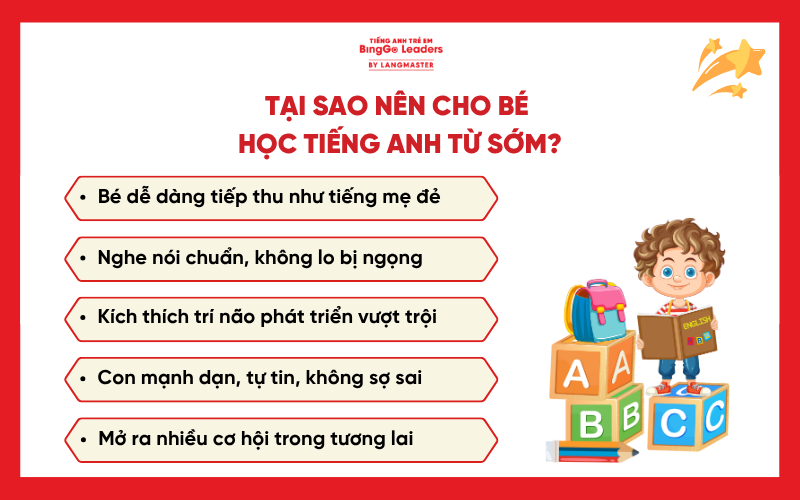 Tại sao nên cho bé học tiếng Anh từ sớm