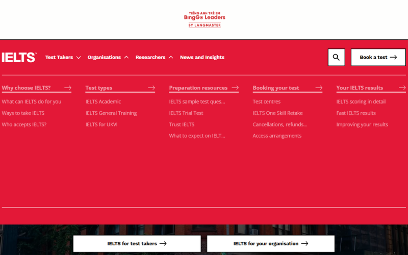 web học IELTS miễn phí