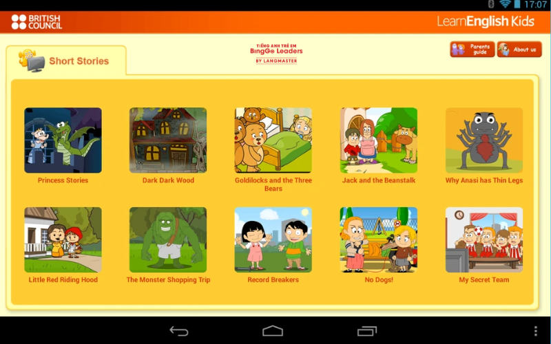 App học tiếng Anh cho bé 3 tuổi