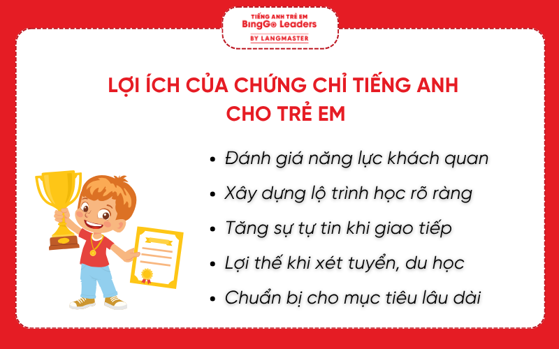 Chứng chỉ tiếng Anh cho trẻ em